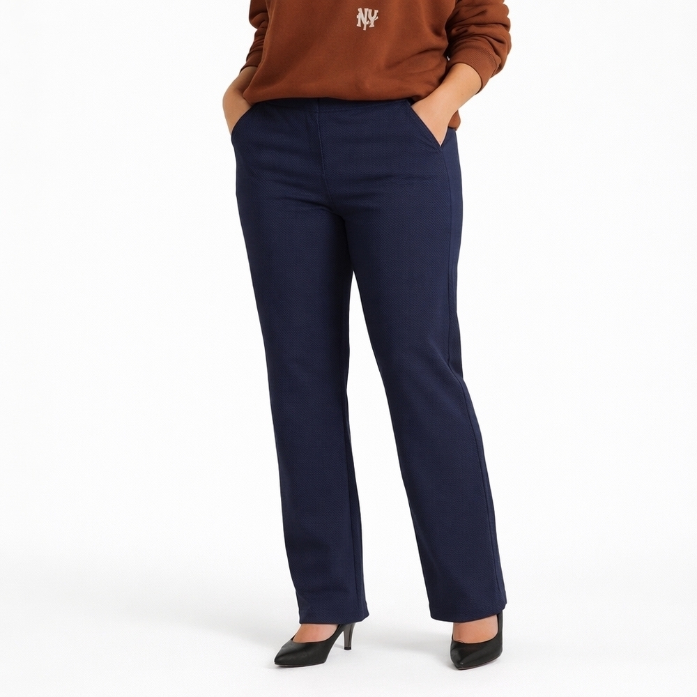 Gloria Vanderbilt Dark Blue Straight Leg Pants - Picture 1 of 6
